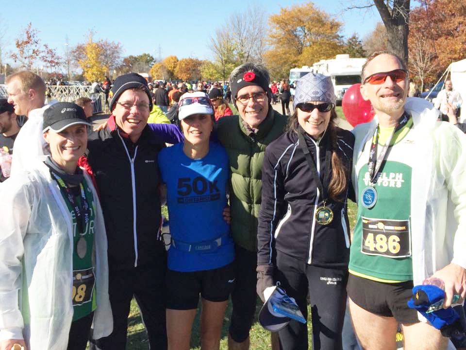 Some of my Victors teammates, at the Hamilton Marathon