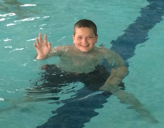 First time in a swimming pool (click on any photo to enlarge)